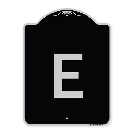 Signmission Sign with Letter E Heavy-Gauge Aluminum Architectural Sign, 24" x 18", BS-1824-22956 A-DES-BS-1824-22956